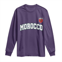 Morocco Moroccan Flag Vintage Pride Long Sleeve Shirt