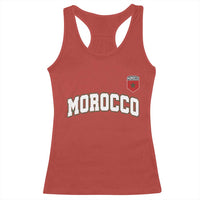 Morocco Moroccan Flag Vintage Pride Racerback Tank Top