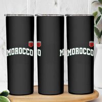 Morocco Moroccan Flag Vintage Pride Skinny Tumbler
