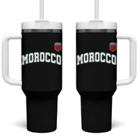 Morocco Moroccan Flag Vintage Pride Tumbler With Handle