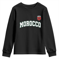 Morocco Moroccan Flag Vintage Pride Youth Sweatshirt