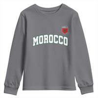 Morocco Moroccan Flag Vintage Pride Youth Sweatshirt