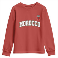 Morocco Moroccan Flag Vintage Pride Youth Sweatshirt
