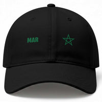 Morocco Baseball Cap Green Star Minimalist Patriotic Pride Gift for Proud Moroccan