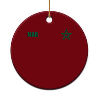 Morocco Ceramic Ornament Green Star Minimalist Patriotic Pride Gift for Proud Moroccan
