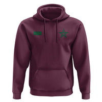 Morocco Hoodie Green Star Minimalist Patriotic Pride Gift for Proud Moroccan