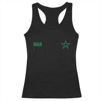 Morocco Racerback Tank Top Green Star Minimalist Patriotic Pride Gift for Proud Moroccan