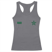 Morocco Racerback Tank Top Green Star Minimalist Patriotic Pride Gift for Proud Moroccan