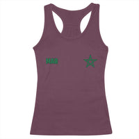 Morocco Racerback Tank Top Green Star Minimalist Patriotic Pride Gift for Proud Moroccan