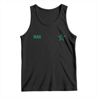 Morocco Tank Top Green Star Minimalist Patriotic Pride Gift for Proud Moroccan