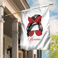 Morocco Girl Garden Flag Moroccan Princess Morocco Flag Messy Bun