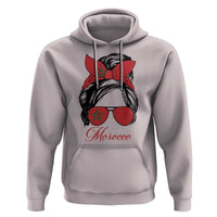 Morocco Girl Hoodie Moroccan Princess Morocco Flag Messy Bun