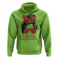 Morocco Girl Hoodie Moroccan Princess Morocco Flag Messy Bun