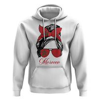 Morocco Girl Hoodie Moroccan Princess Morocco Flag Messy Bun