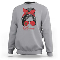 Morocco Girl Sweatshirt Moroccan Princess Morocco Flag Messy Bun