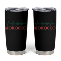 Morocco Tumbler Cup Heartbeat Green Star Patriotic Pride Gift for Proud Moroccan