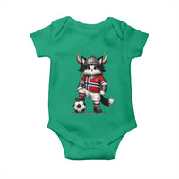 Norway Soccer Fan Baby Onesie Cute Viking Cat Norwegian Flag Nordic Football Lovers