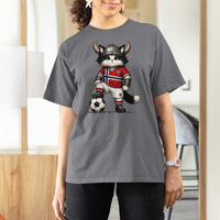 Norway Soccer Fan T Shirt For Women Cute Viking Cat Norwegian Flag Nordic Football Lovers