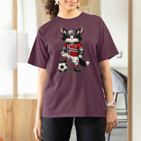 Norway Soccer Fan T Shirt For Women Cute Viking Cat Norwegian Flag Nordic Football Lovers