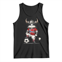 Norway Soccer Fan Tank Top Cute Viking Cat Norwegian Flag Nordic Football Lovers