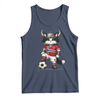 Norway Soccer Fan Tank Top Cute Viking Cat Norwegian Flag Nordic Football Lovers