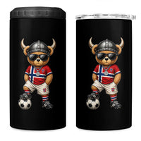 Norway Soccer Fan 4 in 1 Can Cooler Tumbler Cool Viking Bear Nordic Football Norwegian Flag