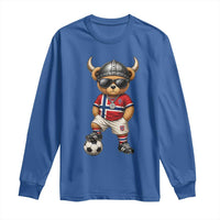 Norway Soccer Fan Long Sleeve Shirt Cool Viking Bear Nordic Football Norwegian Flag