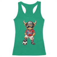 Norway Soccer Fan Racerback Tank Top Cool Viking Bear Nordic Football Norwegian Flag