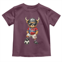 Norway Soccer Fan Toddler T Shirt Cool Viking Bear Nordic Football Norwegian Flag