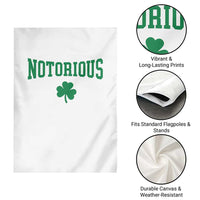 Irish Pride Boxing Fighting Notorious Garden Flag Retro Shamrock Varsity Irish Lucky Clover Graphic