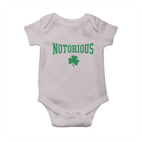 Irish Pride Boxing Fighting Notorious Baby Onesie Retro Shamrock Varsity Irish Lucky Clover Graphic