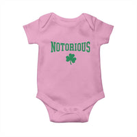 Irish Pride Boxing Fighting Notorious Baby Onesie Retro Shamrock Varsity Irish Lucky Clover Graphic