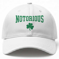 Irish Pride Boxing Fighting Notorious Baseball Cap Retro Shamrock Varsity Irish Lucky Clover Graphic