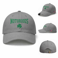 Irish Pride Boxing Fighting Notorious Baseball Cap Retro Shamrock Varsity Irish Lucky Clover Graphic