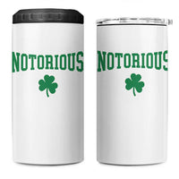 Irish Pride Boxing Fighting Notorious 4 in 1 Can Cooler Tumbler Retro Shamrock Varsity Irish Lucky Clover Graphic