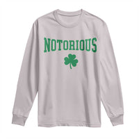 Irish Pride Boxing Fighting Notorious Long Sleeve Shirt Retro Shamrock Varsity Irish Lucky Clover Graphic