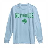 Irish Pride Boxing Fighting Notorious Long Sleeve Shirt Retro Shamrock Varsity Irish Lucky Clover Graphic