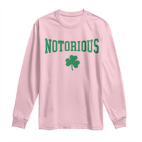 Irish Pride Boxing Fighting Notorious Long Sleeve Shirt Retro Shamrock Varsity Irish Lucky Clover Graphic