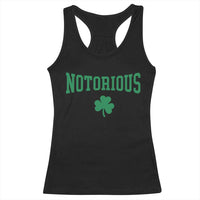 Irish Pride Boxing Fighting Notorious Racerback Tank Top Retro Shamrock Varsity Irish Lucky Clover Graphic