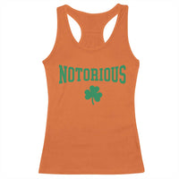 Irish Pride Boxing Fighting Notorious Racerback Tank Top Retro Shamrock Varsity Irish Lucky Clover Graphic