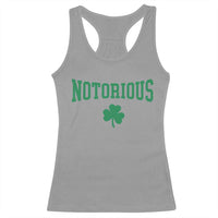 Irish Pride Boxing Fighting Notorious Racerback Tank Top Retro Shamrock Varsity Irish Lucky Clover Graphic