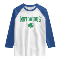 Irish Pride Boxing Fighting Notorious Raglan Shirt Retro Shamrock Varsity Irish Lucky Clover Graphic