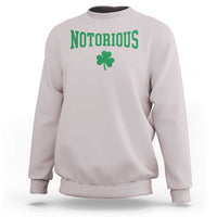 Irish Pride Boxing Fighting Notorious Sweatshirt Retro Shamrock Varsity Irish Lucky Clover Graphic