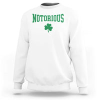 Irish Pride Boxing Fighting Notorious Sweatshirt Retro Shamrock Varsity Irish Lucky Clover Graphic