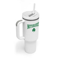Irish Pride Boxing Fighting Notorious Tumbler With Handle Retro Shamrock Varsity Irish Lucky Clover Graphic