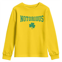 Irish Pride Boxing Fighting Notorious Youth Sweatshirt Retro Shamrock Varsity Irish Lucky Clover Graphic