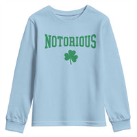 Irish Pride Boxing Fighting Notorious Youth Sweatshirt Retro Shamrock Varsity Irish Lucky Clover Graphic
