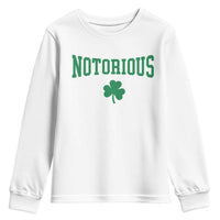 Irish Pride Boxing Fighting Notorious Youth Sweatshirt Retro Shamrock Varsity Irish Lucky Clover Graphic
