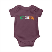 Irish Pride Boxing Fighting Notorious Baby Onesie Irish Flag Lucky Shamrock Graphic