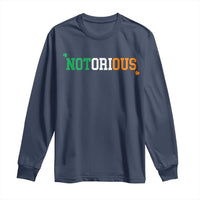 Irish Pride Boxing Fighting Notorious Long Sleeve Shirt Irish Flag Lucky Shamrock Graphic